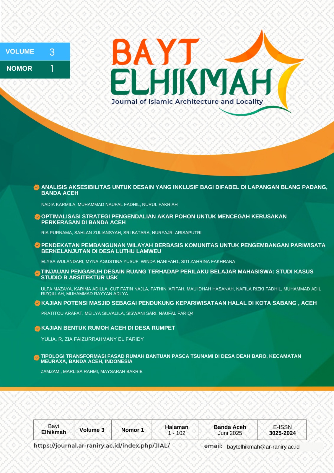 					View Vol. 3 No. 1 (2025): Bayt ElHikmah
				