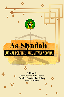 					View Vol. 4 No. 1 (2024): Maret-As-Siyadah: Jurnal Politik dan Hukum Tata Negara
				